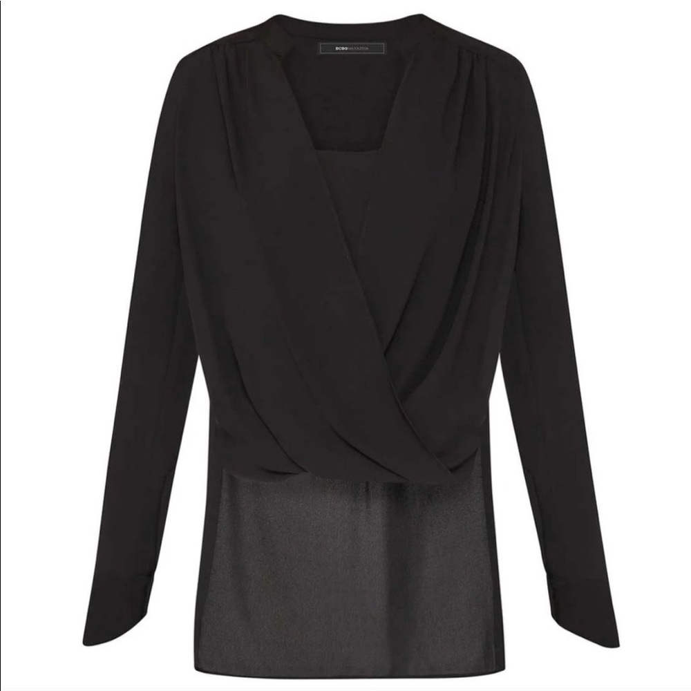 BCBG “Jaklyn” Drape Front Blouse